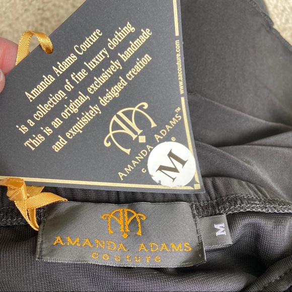 Amanda Adams Couture Hand Beaded Black Tunic NWT - Picture 11 of 12